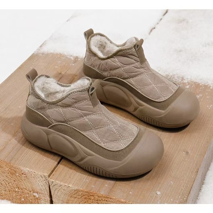 Winter New Winter Women's Flat Snow Boots Women's Non-Slip Fashion Casual Short Boots Waterproof Cotton Shoes Women's Warm Cotton Shoes