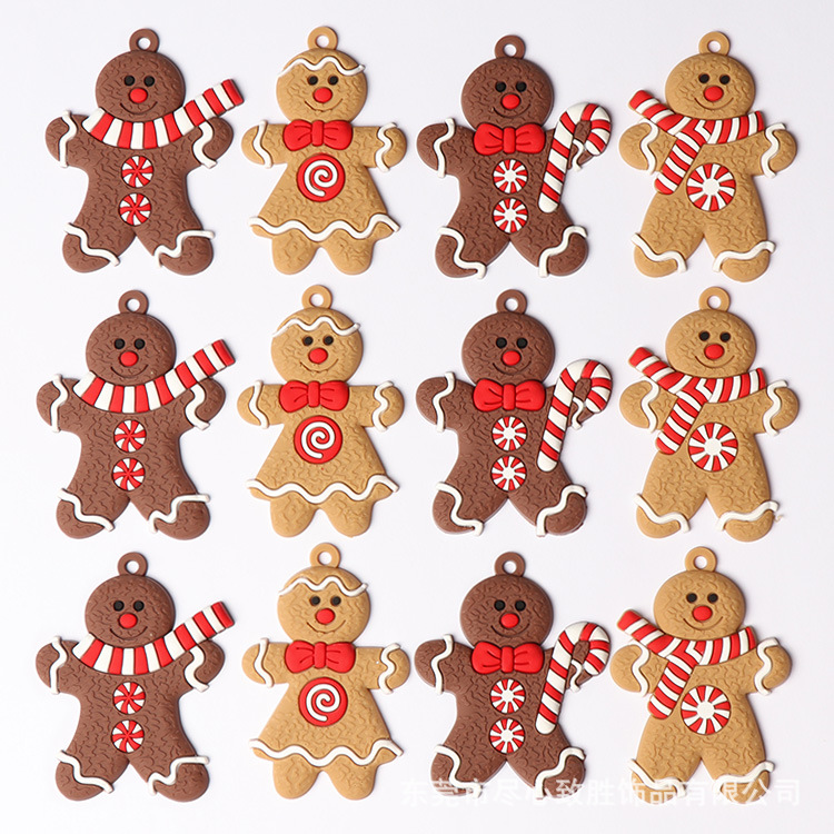 Cross-border special gift box pendant for Gingerbread Man Christmas ornaments 12 DIY Christmas scene support picture manufacturers