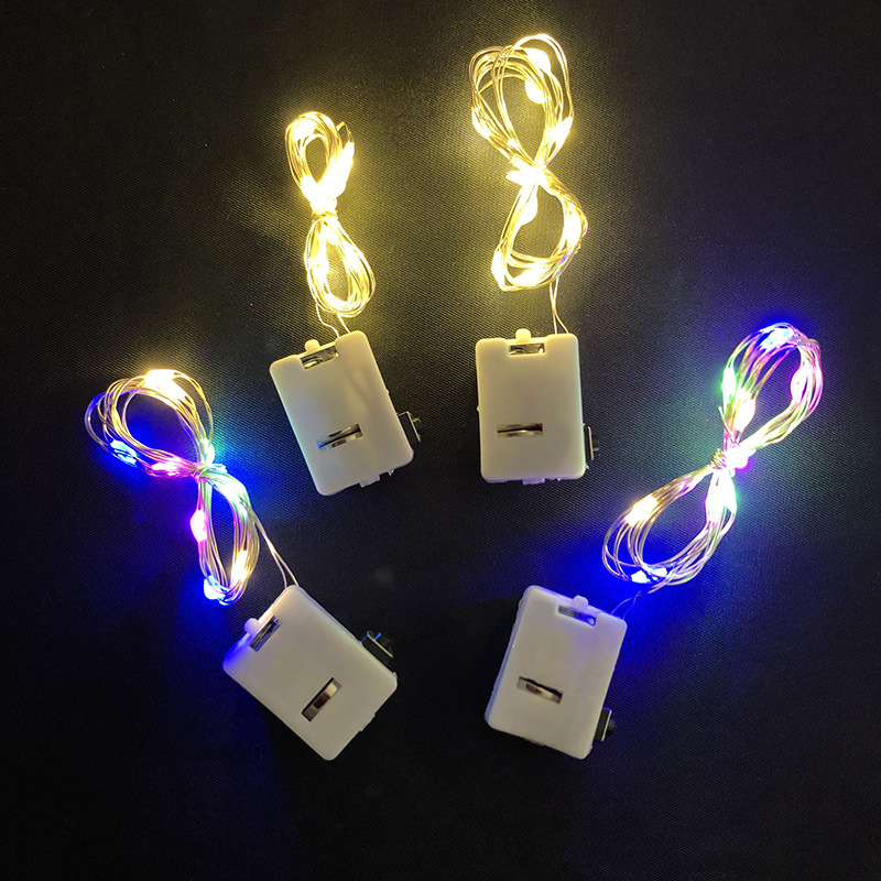 Picture of Tanabata Christmas cake Bouquet decoration LED string Ag13 small white box three flash wave ball lights