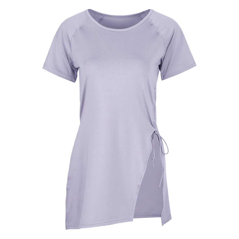 Loose Blouse Sports Top Lightweight Breathable Yoga Clothes Running Training Short-sleeved Hip Covering T-shirt Casual Fitness Clothes