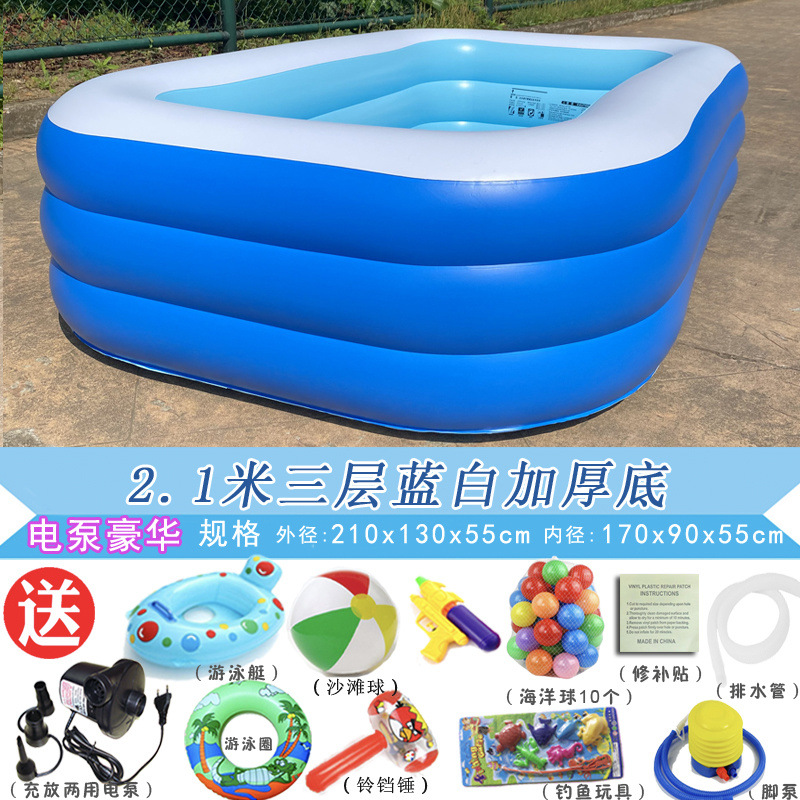 Picture of Inflatable Swimming Pool for Children Thickened Household Extra Large Baby Baby Adult Bath Pool Foldable