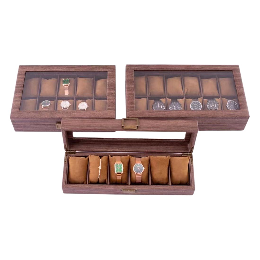 Home Watch Storage Box, High-End Transparent Window Watch Box, 12-Slot Watch Display Box, Packaging Box