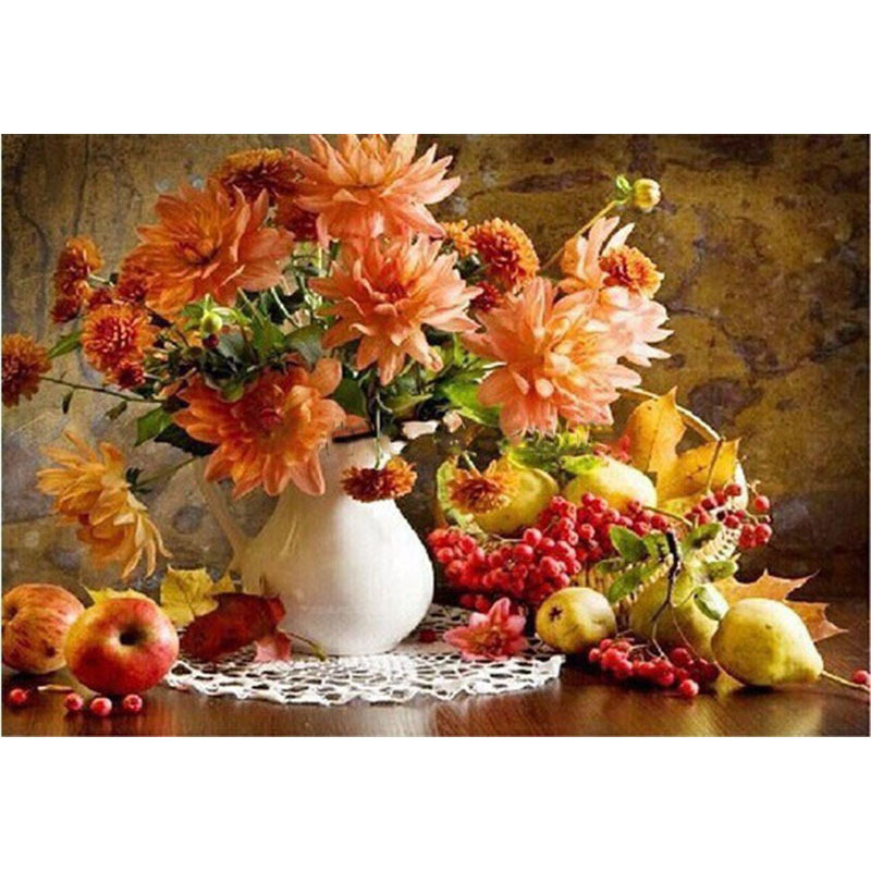 Cross-border digital oil painting wholesale frameless flower 4050 Amazon wish factory ebay digital painting