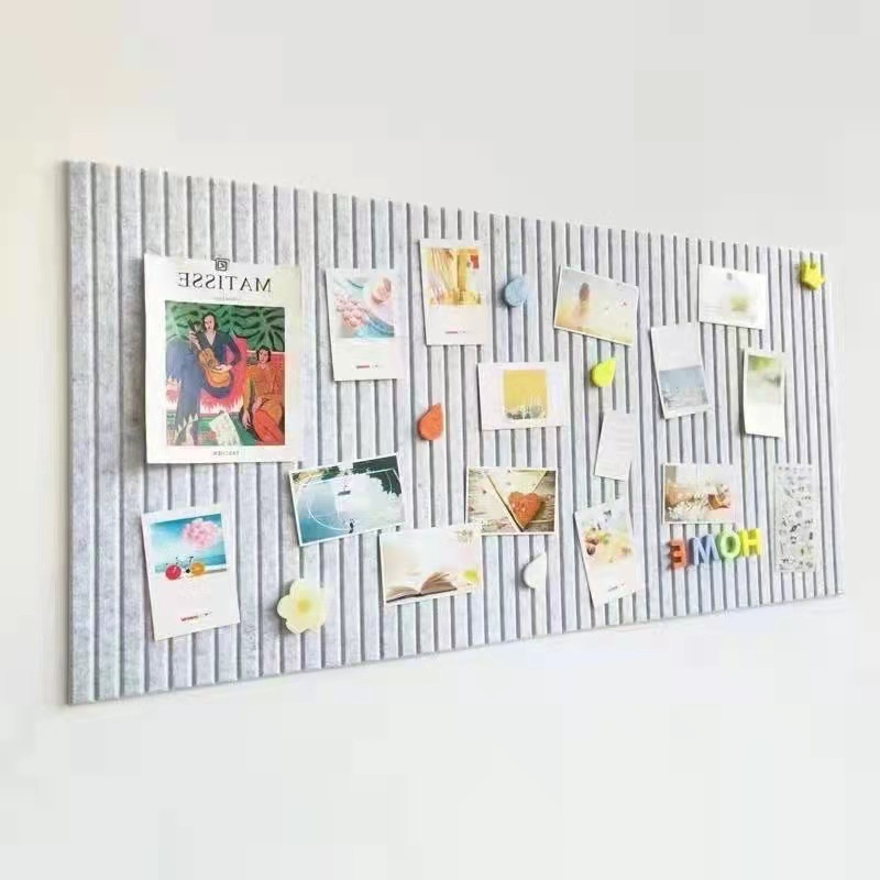 Kindergarten V-Groove Photo Background Wall Sticker Message Board Wall Decoration Vertical Groove Felt Board Soundproof Wall Decoration