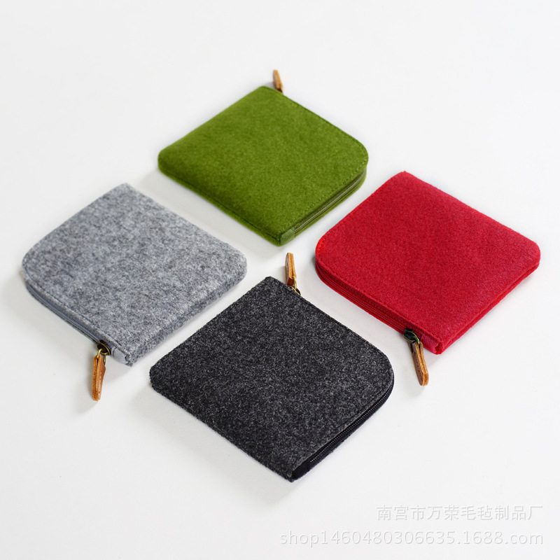 Wholesale Korean felt coin purse square coin purse event gift bag can be printed logo