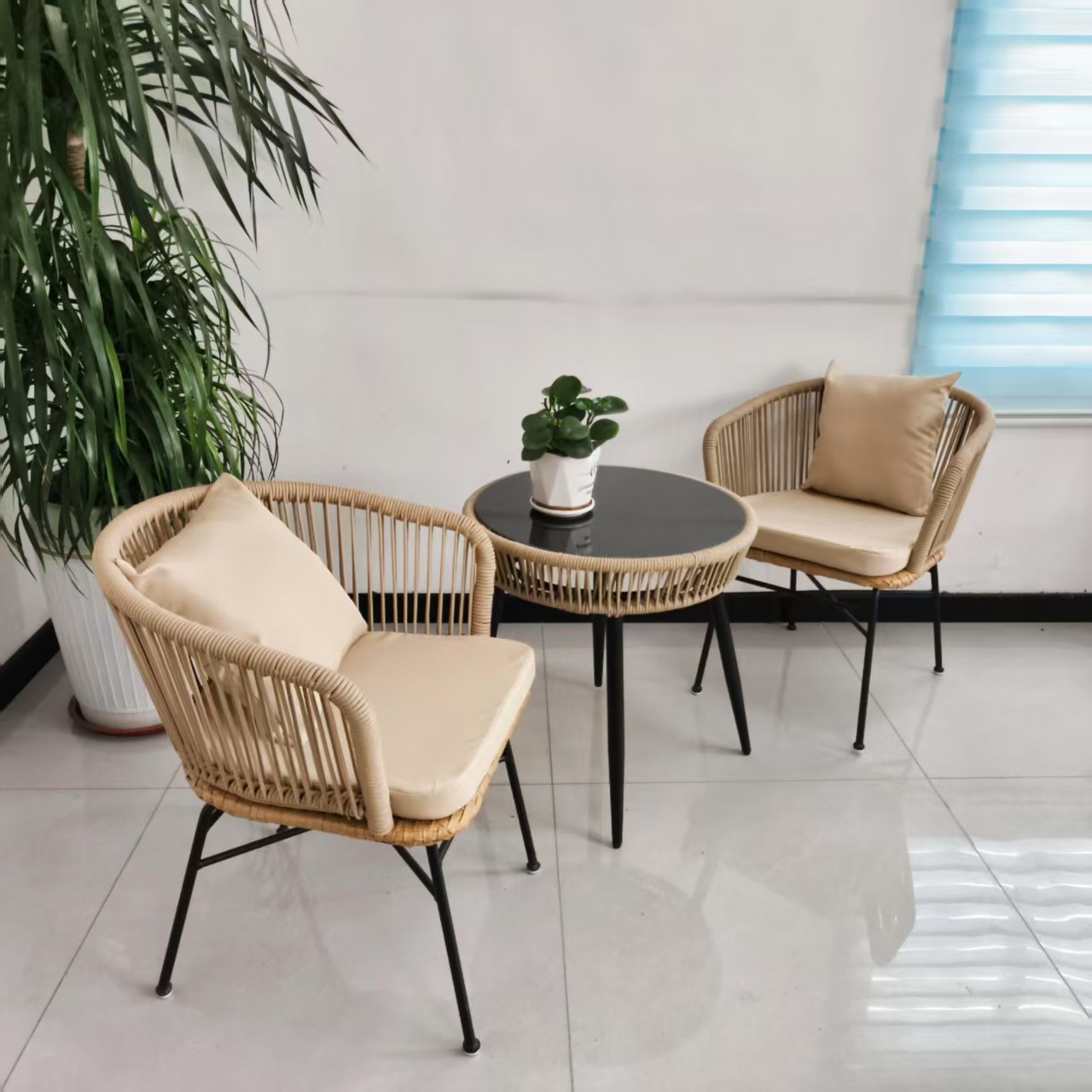 Balcony Chair, Backrest Chair, Tea Chair, Tea Table, B&B Hotel, Lazy Sofa Chair, Dining Table Chair, Living Room Fabric Sofa Chair
