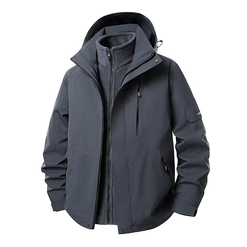 Picture of New outdoor assault jacket three-in-one water-repellent detachable outdoor mountaineering travel jacket for men and women cross-border