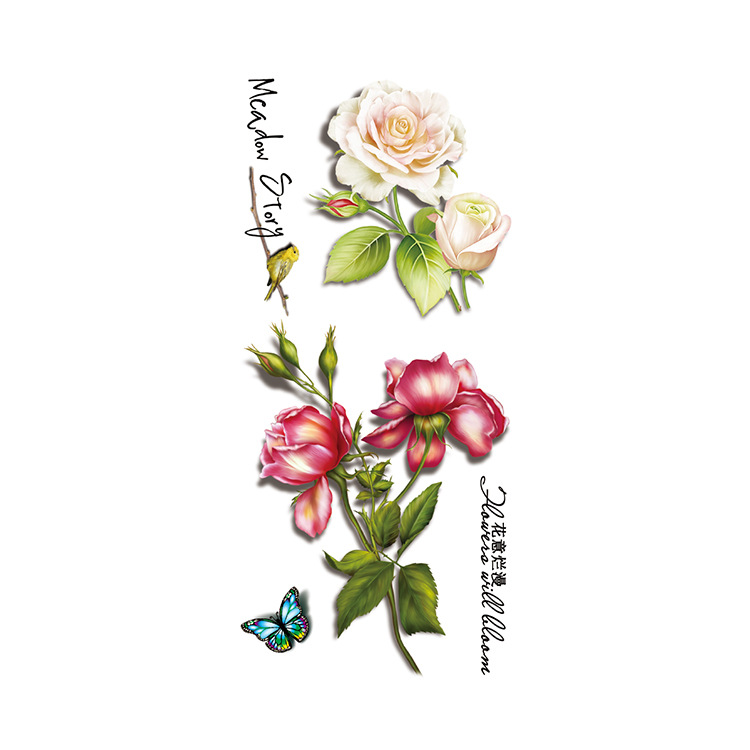 Picture of Spot Wholesale 3D Butterfly Waterproof Sweat Female Stereo Artificial Creative Temporary Stickers European and American Cross-Border Butterfly Tattoo Stickers