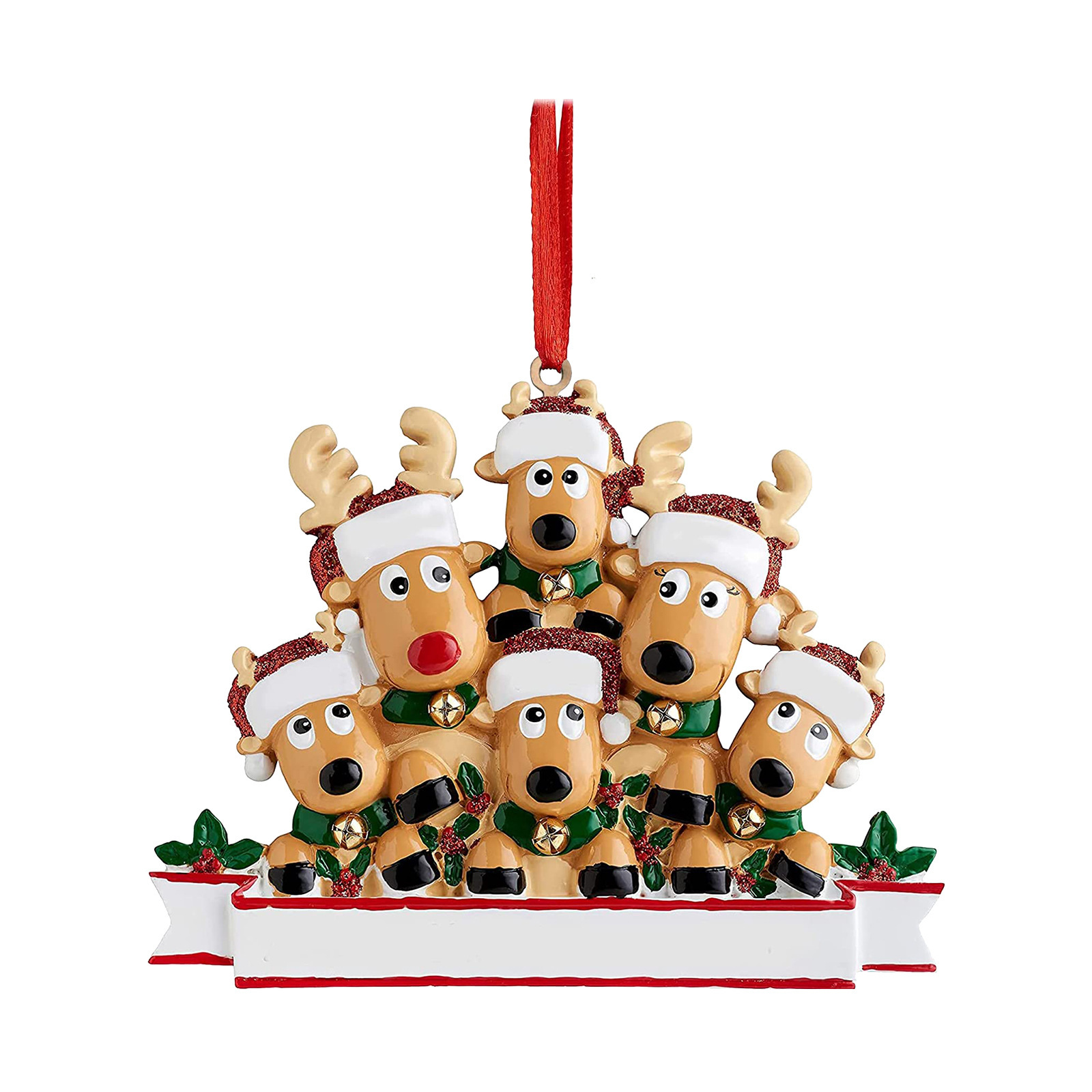 Picture of Christmas Reindeer Family Cute Home Pendant Christmas Elk Family Christmas Holiday Name Pendant