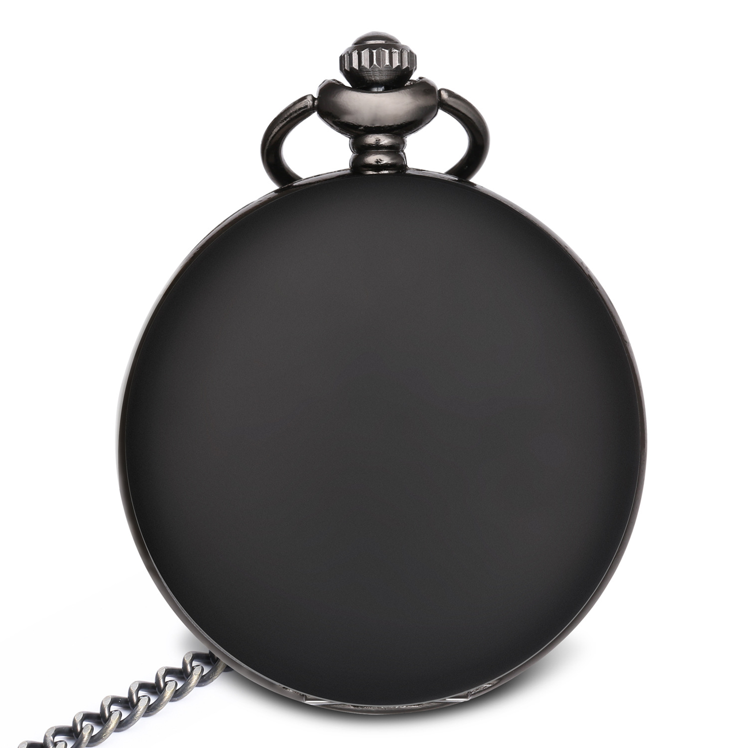Picture of Pocket watch glossy laser logo lettering retro flip two-sided light quartz pocket watch Boshia leisure pocket watch wholesale
