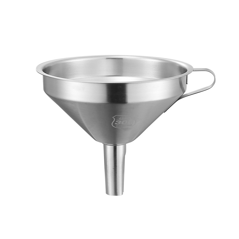 Picture of Stainless Steel Funnel 304 Wine Funnel Kitchen Household Filter Residue Size Set Wine Leakage Oil Leakage with Mesh Filter