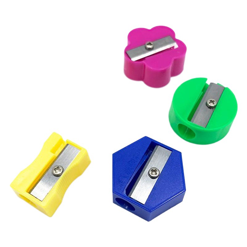 Mini Single Hole Multi-Color Small Pencil Sharpener Small Pencil Sharpener for Kidsren Primary School Students Pencil Sharpener Manual Plastic Pencil Sharpener