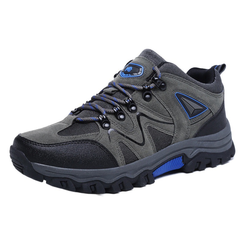 2024 Outdoor Sports Shoes for Men, Suede Leather Low-Top Hiking Shoes, Export Hiking Shoes, Large Size, Labor Protection, Non-Slip and Wear-Resistant