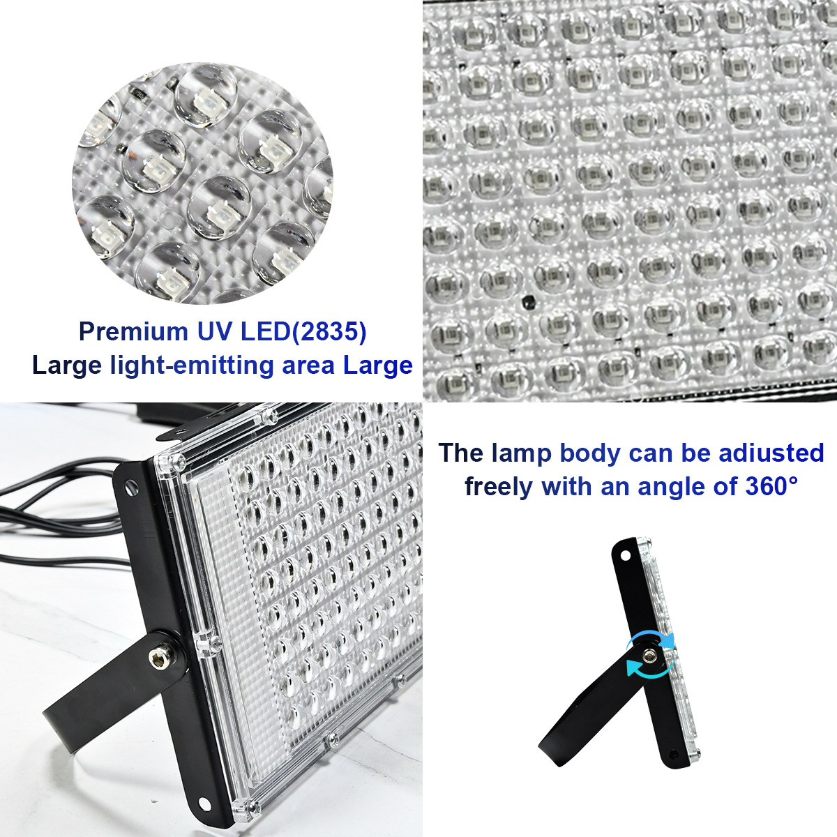 Picture of 5V purple light cross-border wholesale USB interface UV curing lamp source square stage atmosphere purple light