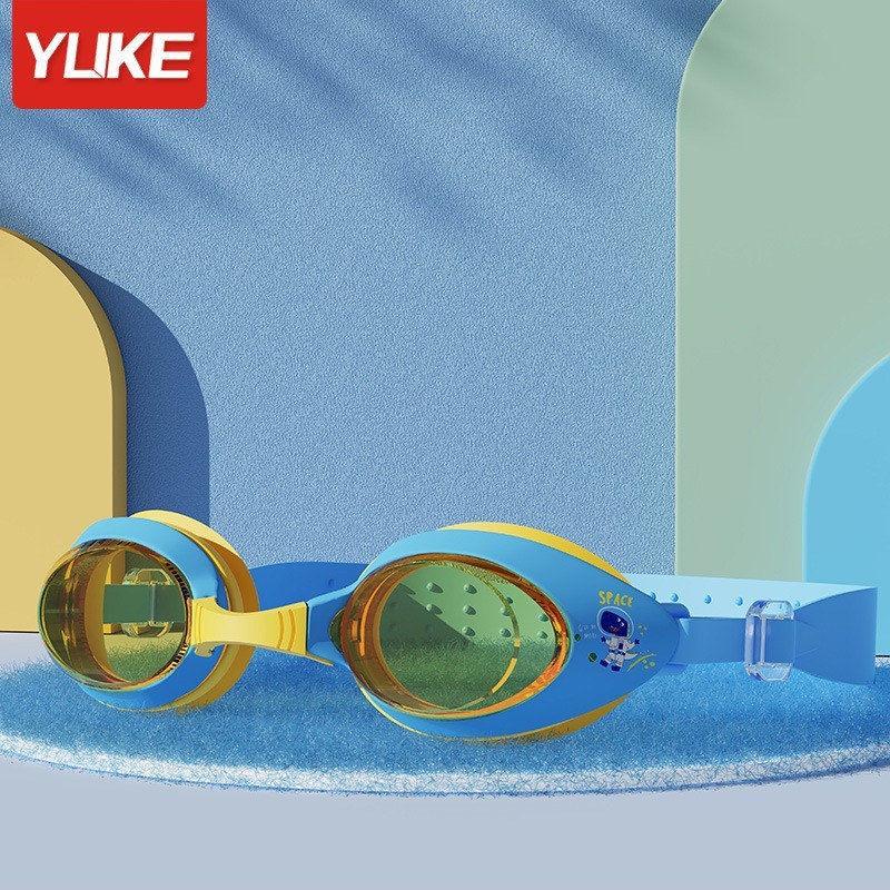 Picture of Children's Goggles Waterproof Anti-Fog HD Boys and Girls Cartoon Professional Swimming Glasses Diving Goggles Swimming Cap suit