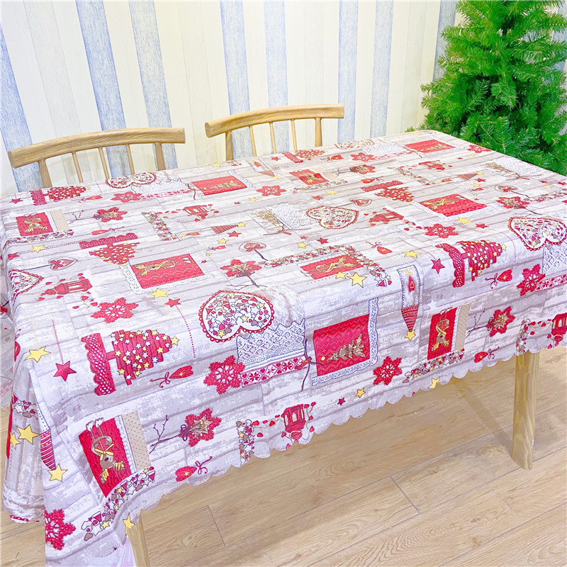 Picture of 2022 new Christmas tablecloth decoration Amazon cross-border hot selling Christmas printed tablecloth table towel wholesale