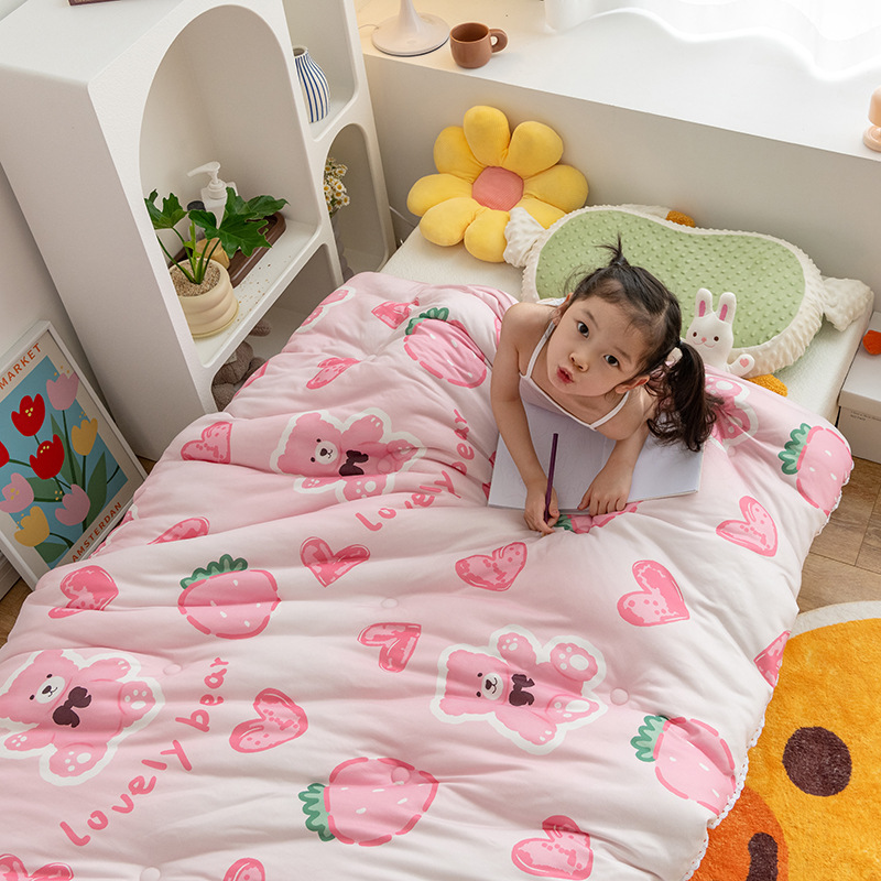 Picture of mikiA Knitted Cotton Soybean Quilt Spring and Autumn Quilt Baby Cotton Children's Quilt Thickened Warm Winter Quilt