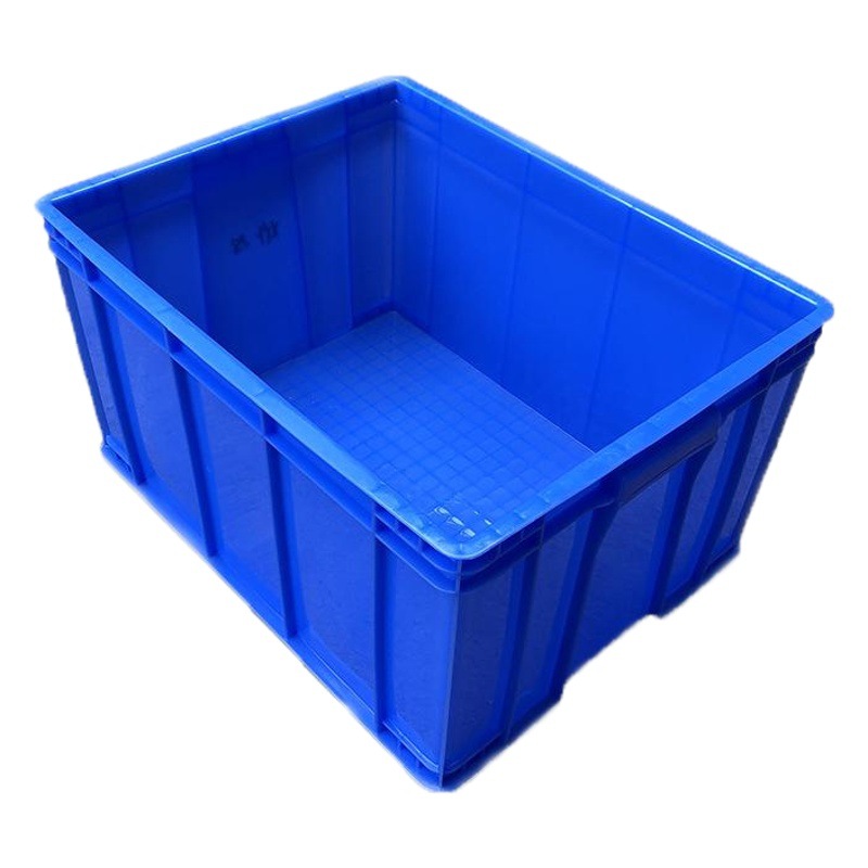 Plastic Turnover Box with Lid Thickeneded Plastic Frame Large Industrial Blue Plastic Box Hardware Factory Logistics Turnover Box