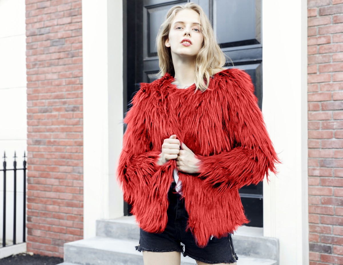 Picture of plus size imitation fur coat coat European and American fashion imitation fur factory wholesale Haining imitation fur European and American style