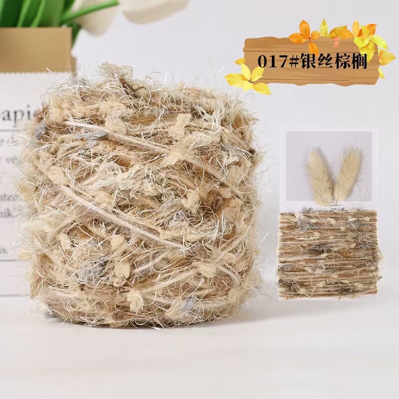 Picture of Factory supply wool ball fancy hand-knitted line peas line snowball hand-knitted scarf diy wool wholesale