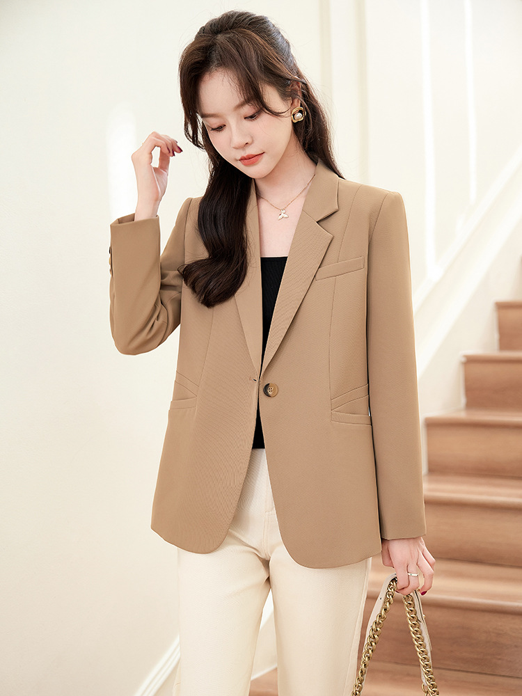 Picture of White suit jacket for women 2024 spring new small loose casual temperament high-grade small suit spring and summer