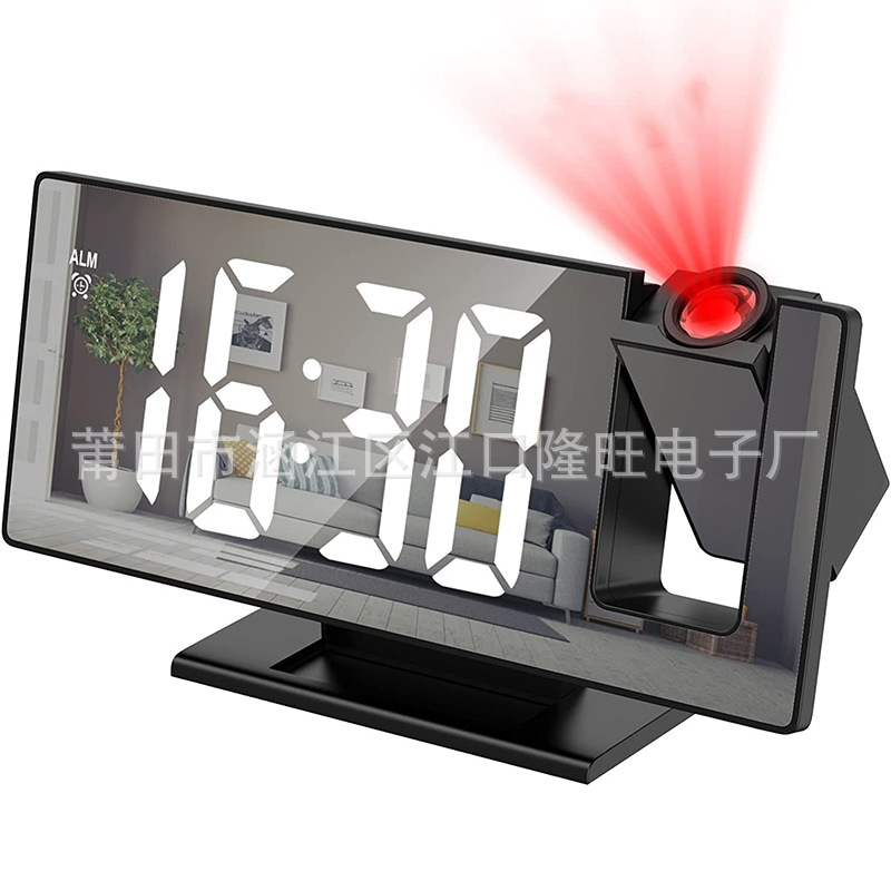 Amazon mirror multi-function LED projection clock student silent color screen desk clock electronic digital smart alarm clock