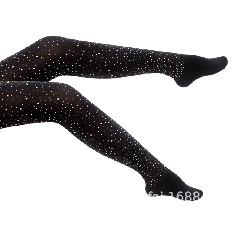 Autumn and winter new cross-border velvet impervious meat medium thick hot drilling AB color water diamond pantyhose children