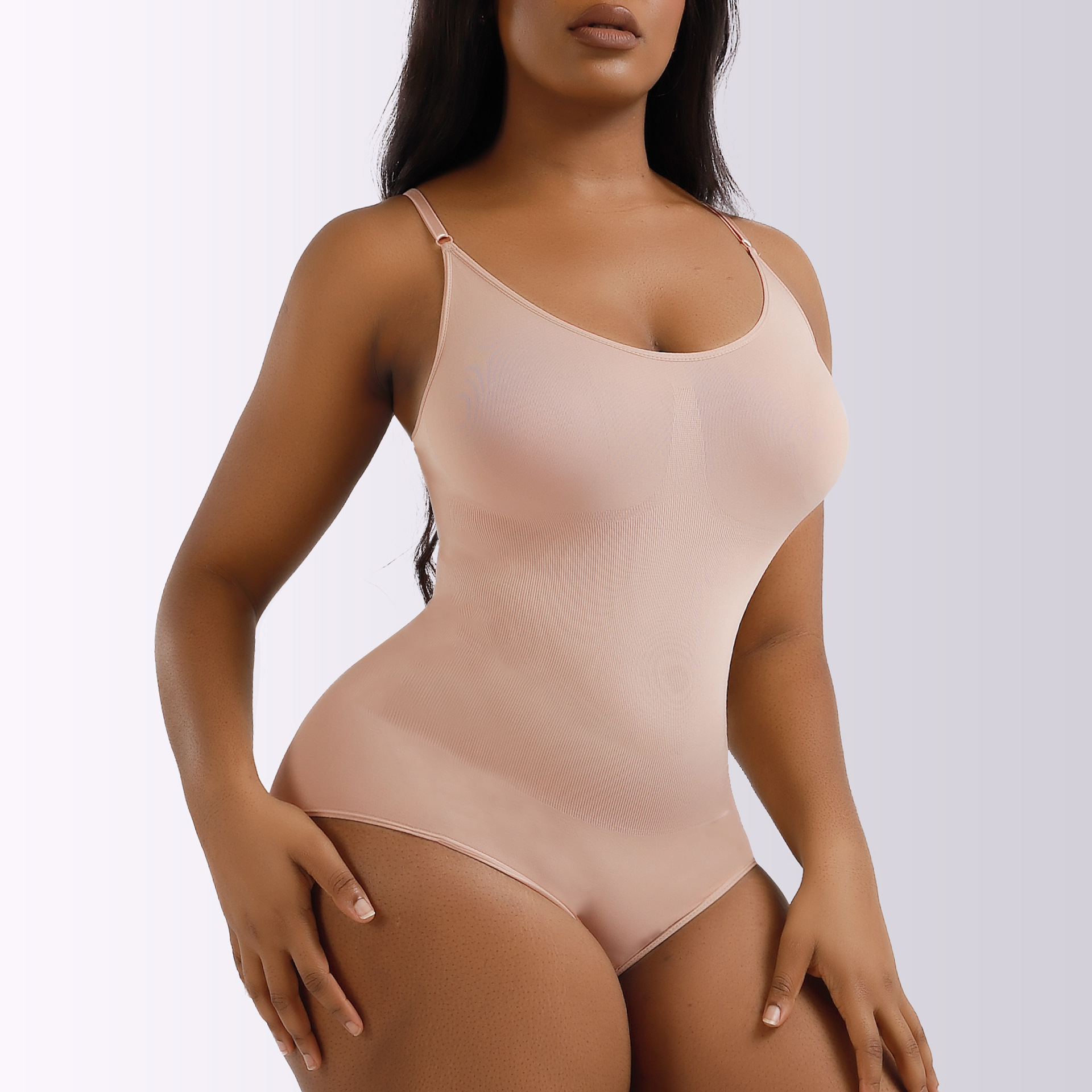 Picture of European and American plus size Postpartum Hip Lifting Seamless Body Shaping Clothes Women's Full Body Sling Abdomen Tinting Body Underwear
