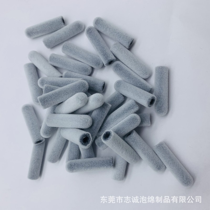 Hollow Cotton Head Charging Compartment Dust Removal Sponge Cover Bluetooth Headset Cleaning Pen Cotton Head Gray Flocked Sponge Head