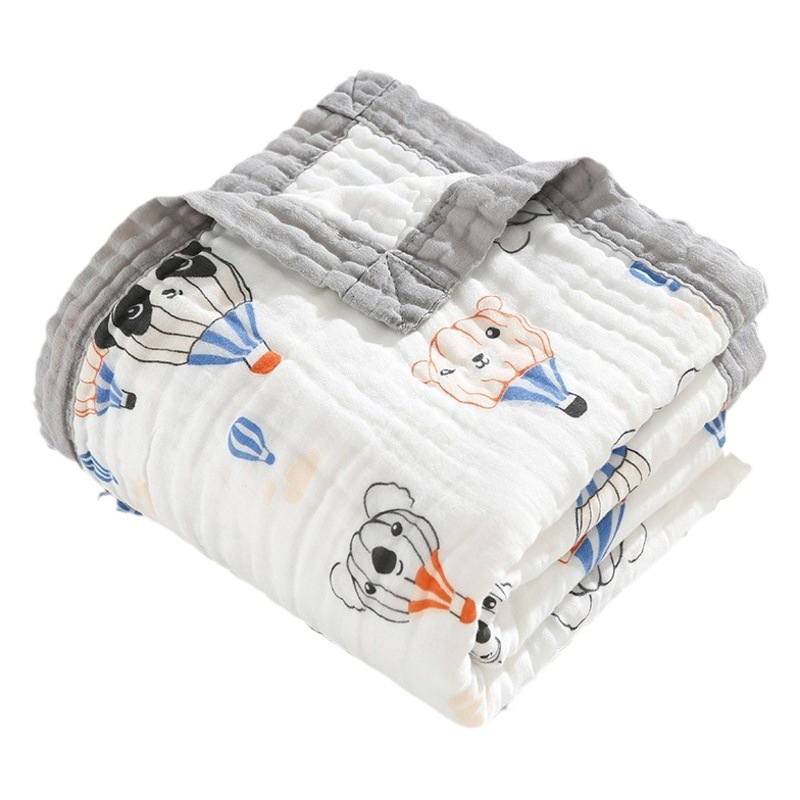 [strict selection] six layer gauze baby bath towel wholesale cartoon children's baby cotton newborn cotton bag