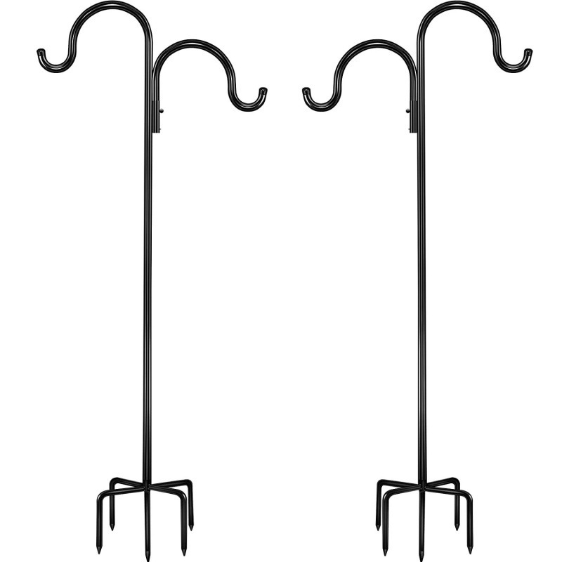 Source Factory Cross-border Amazon Hot Selling Horticultural Double Hook Iron Curved Hook Shepherd Hook Decoration