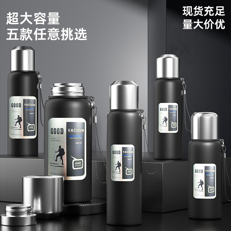 Picture of Large Capacity 316 Stainless Steel All-Steel Pot Men's Outdoor Travel Mountaineering Portable Thermos Cup Wholesale Cross-Border