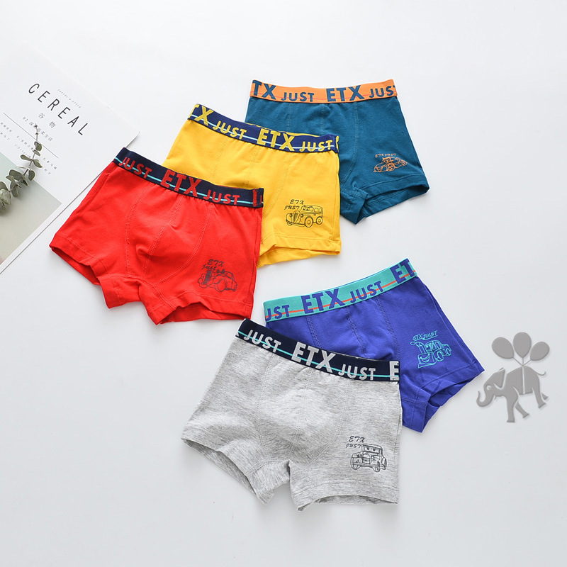 Etxjust Kidsren's Cotton Underwear for Middle-Aged and Older Students Pure Color Boxer Boys' Boxer Briefs Autumn Underwear