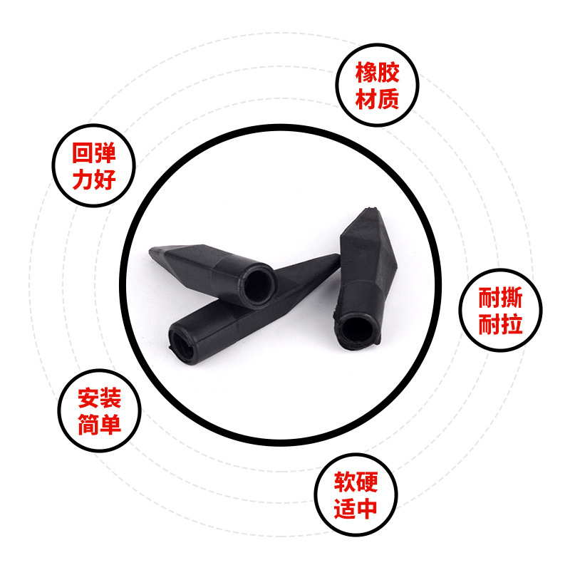 Picture of Black rubber arrow inner diameter 7mm soft arrow archery scenic outdoor CS entertainment arrow accessories manufacturers wholesale