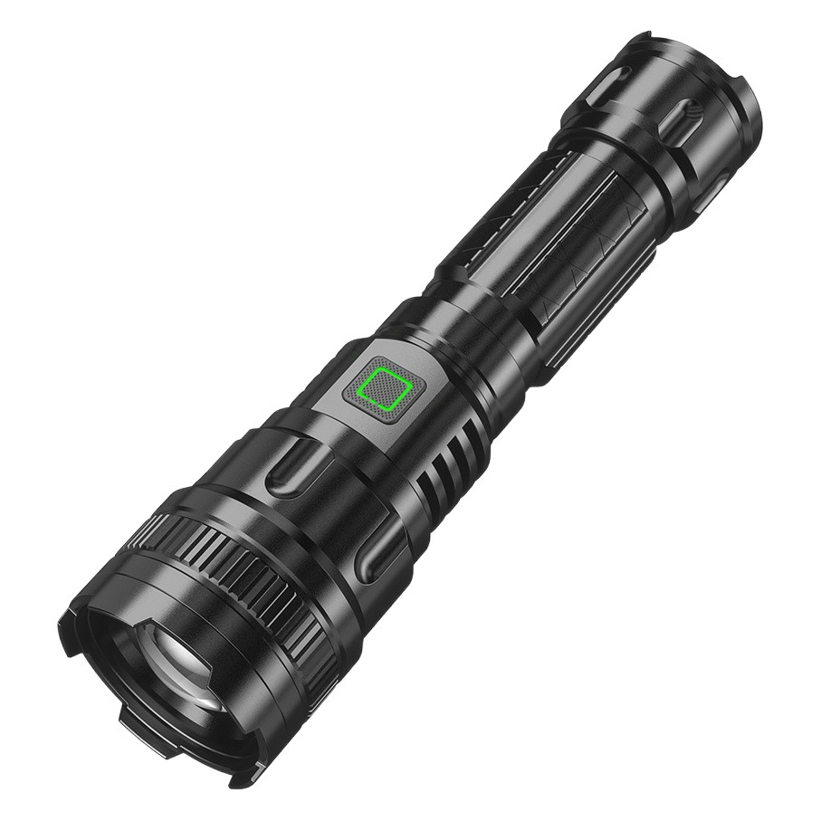 Cross-border charging zoom laser outdoor lighting waterproof aluminum alloy flashlight portable household wholesale flashlight