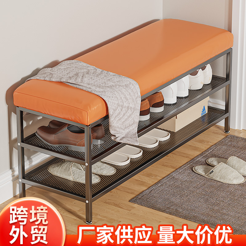 Shoe Bench for Home Entry, Simple Entryway Shoe Bench, Soft Cushion Cushion Integrated Entryway Shoe Cabinet for Rental Apartments