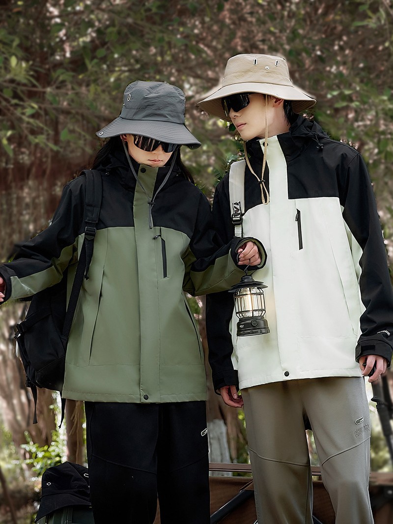 Mountain Outdoor Three-In-One Jacket Men's Autumn and Winter Windproof and Waterproof Two-Piece Set Women's Mountaineering Hiking Jacket Work Clothes
