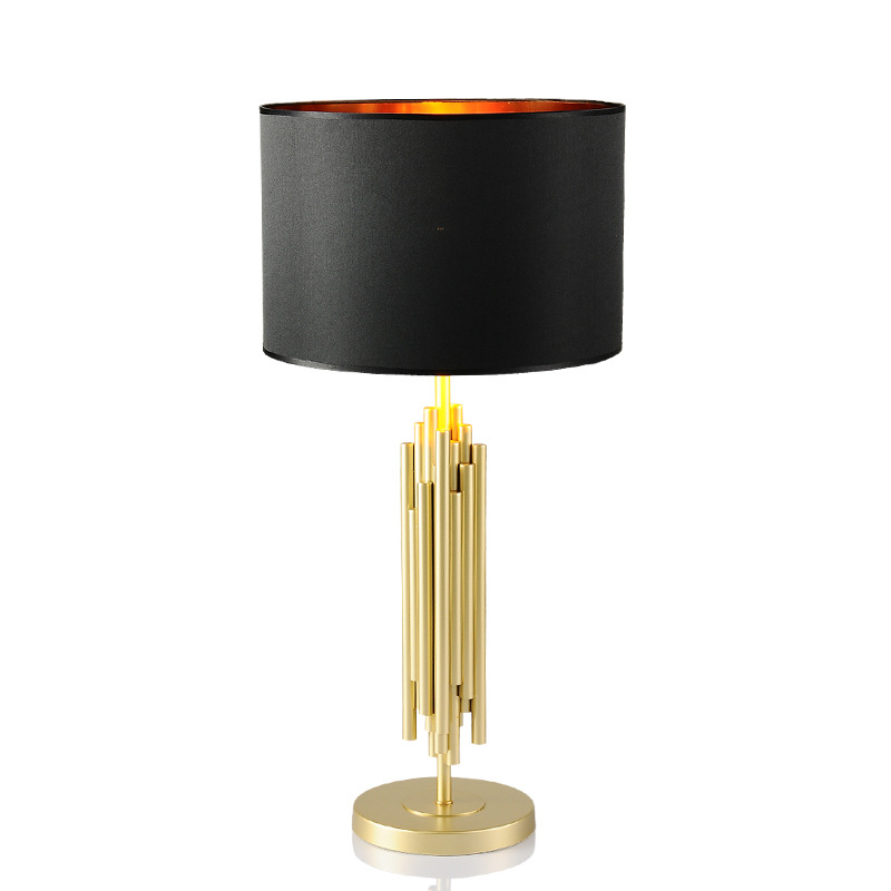 Picture of American Table Lamp Modern Minimalist Living Room Study Creative Stylish Black Model Room Designer Bedroom Bedside Lamps
