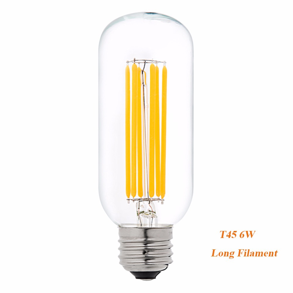 Picture of T45 bulb T tube support dimming bulb e27 screw mouth warm light decorative light source retro led light source 110V cross-border
