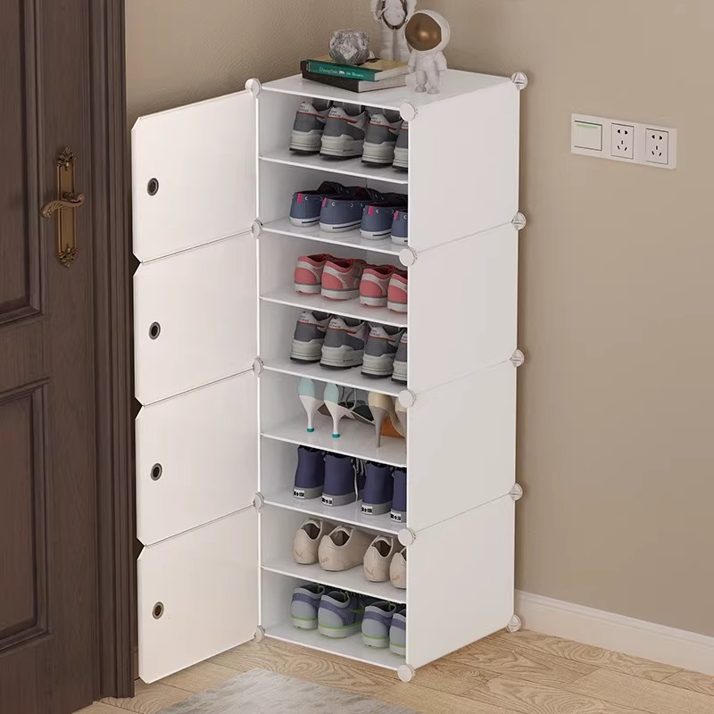 Simple Doorway Shoe Cabinet Rental House Dust-Proof Combination Entry Plastic Shoe Rack Small Bedroom Household Multi-Layer Storage Cabinet