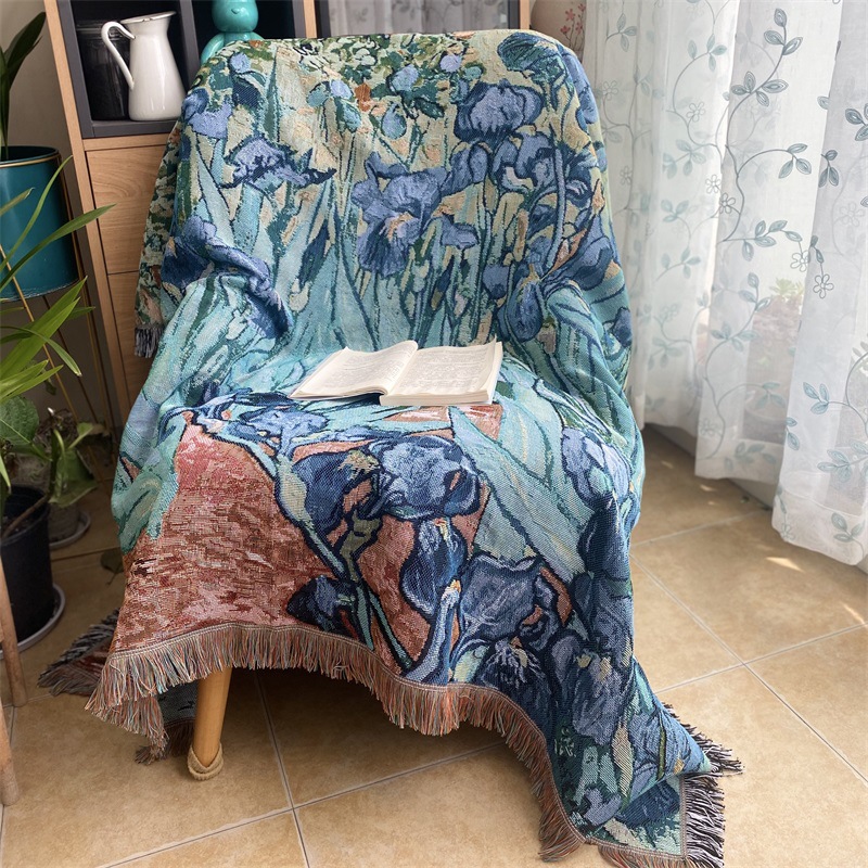Picture of Cross-border World Famous Painting Line Blanket Casual Decorative Sofa Towel Blanket Tapery Carpet Bed End Blanket Table Top Decorative Cover Cloth