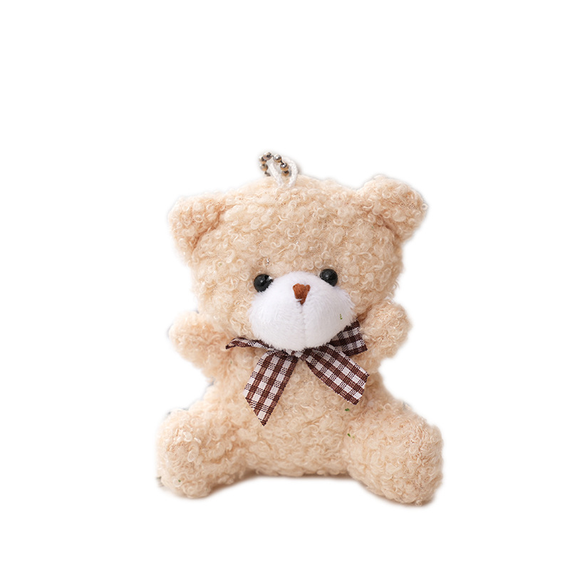 Picture of New bear plush doll bow tie bear key chain pendant creative bag cute accessories manufacturers supply