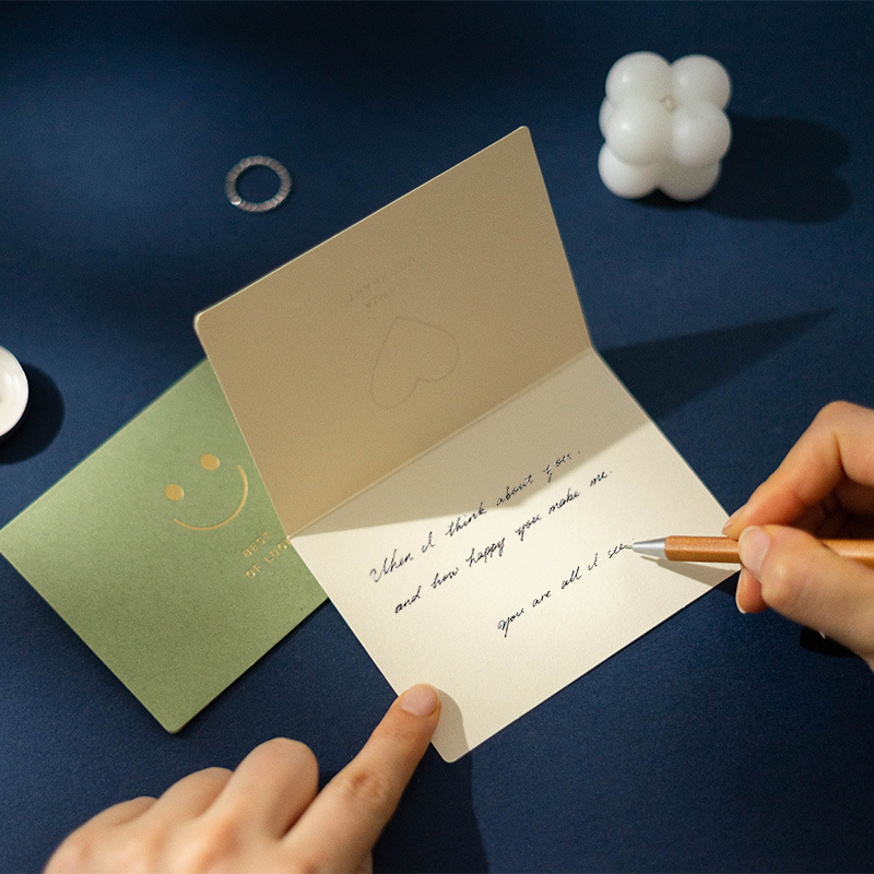 Picture of K-Style of Ins Simple Teacher's Day Greeting Card Holiday Folded DIY Birthday Blessing Card Thanksgiving Card Gift