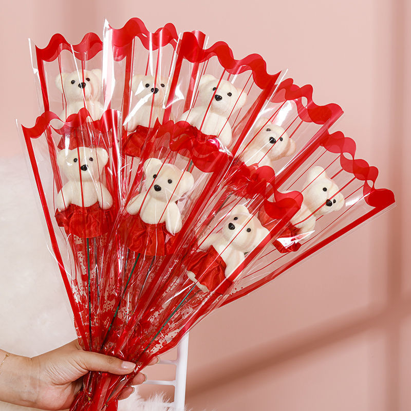 Picture of Valentine's Day to Send Teachers to School Season Gift Simulation Bear Soap Flower Rose Bouquet to Send Girlfriend to Push Gift