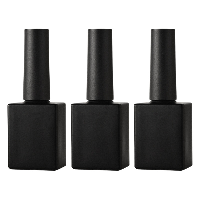 Square Avoidance Nail Polish Bottle 10ml Avoidance Nail Polish Plastic Bottle Black White Pink Nail Polish Bottle Cosmetic Bottle