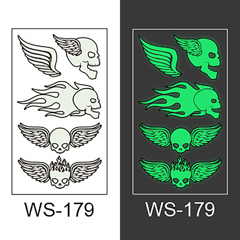 Picture of New Luminous Tattoo Sticker Nightclub Bar Music Festival Carnival Party Tattoo Sticker Note Glow Cool Face Sticker