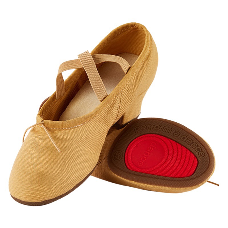 Dance shoes for adults with heel canvas teacher shoes soft bottom ballet shoes for outdoor practice folk dance performance dance shoes