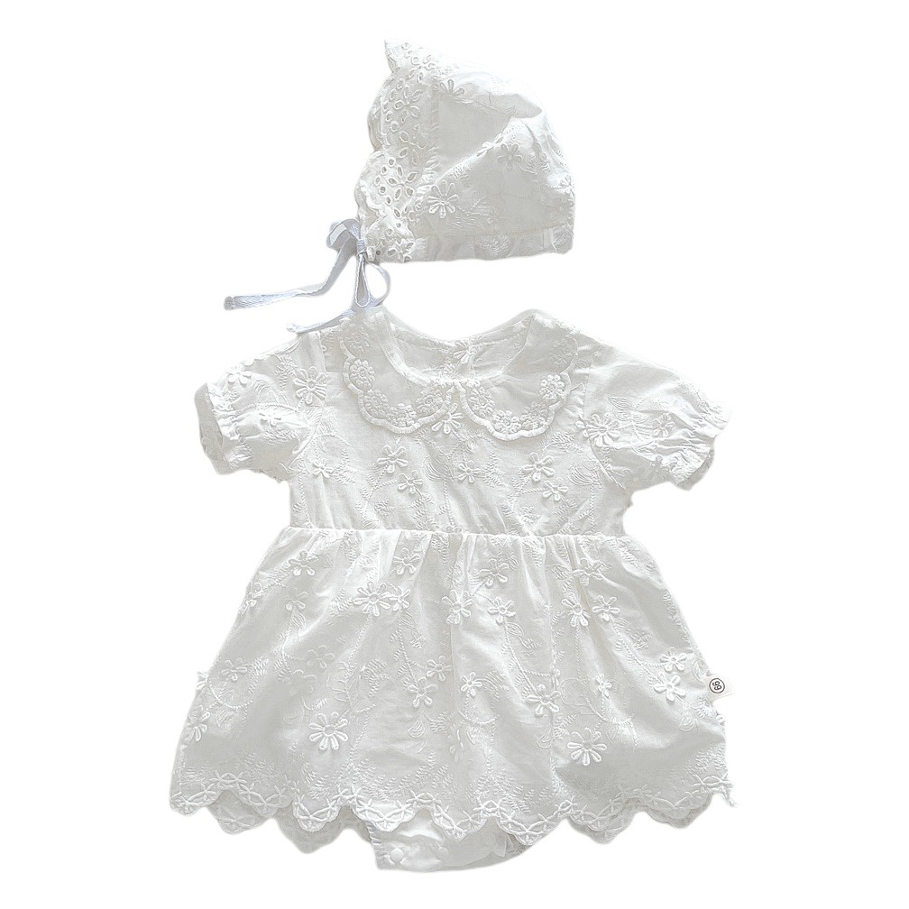 Picture of Ins Baby Summer New Baby Girl Lace Embroidered Princess Dress Cute Girl One Month Old Clothing Cross-Border
