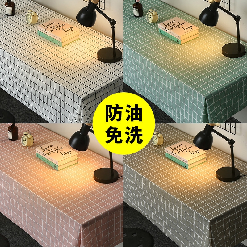 Popular Tablecloth, Oil-Proof and Heat-Resistant, Plaid Tablecloth, Student Dormitory Tablecloth, Direct Sales