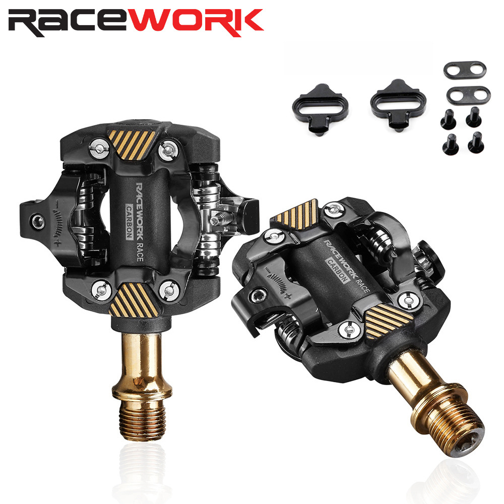 Picture of RACEWORK mountain bike lock pedal bicycle self-locking pedal ultra light DU bearing SPD pedal M8100 pedal